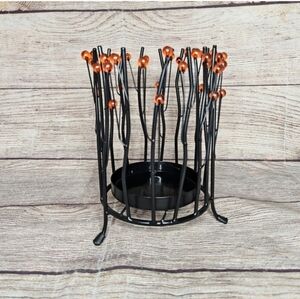Gothic Boho Metal Beaded Candle Holder